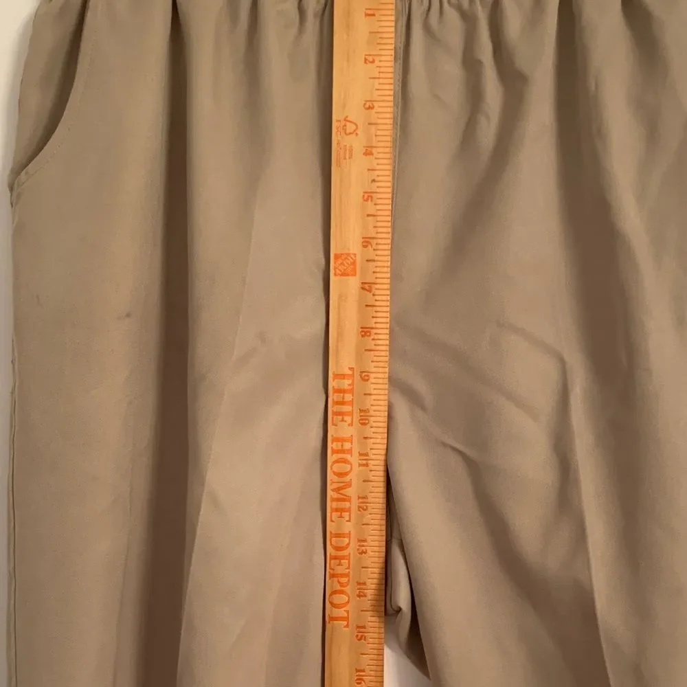 Alia Women’s Elastic Waist Pockets Tan Pants Size 16 - Picture 3 of 6